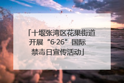 十堰张湾区花果街道开展“6·26”国际禁毒日宣传活动