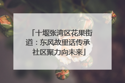 十堰张湾区花果街道：东风故里话传承 社区聚力向未来