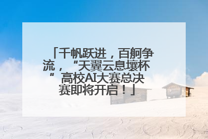 千帆跃进，百舸争流，“天翼云息壤杯”高校AI大赛总决赛即将开启！