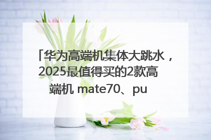 华为高端机集体大跳水，2025最值得买的2款高端机 mate70、pura70如何选？