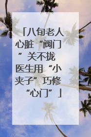 八旬老人心脏“阀门”关不拢 医生用“小夹子”巧修“心门”