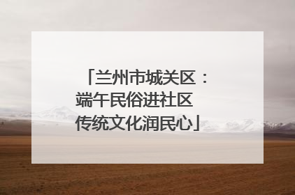 兰州市城关区：端午民俗进社区 传统文化润民心