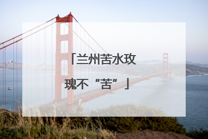 兰州苦水玫瑰不“苦”