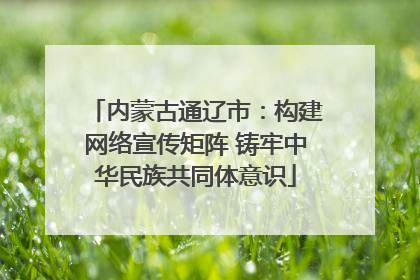 内蒙古通辽市：构建网络宣传矩阵 铸牢中华民族共同体意识