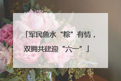 军民鱼水“粽”有情，双拥共建迎“六一”