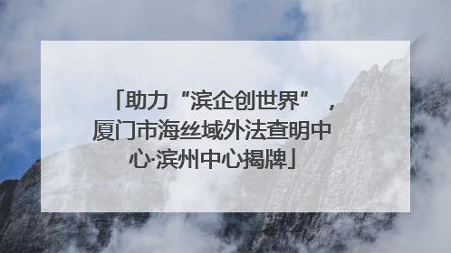 助力“滨企创世界”，厦门市海丝域外法查明中心·滨州中心揭牌