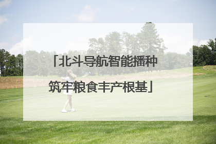北斗导航智能播种 筑牢粮食丰产根基