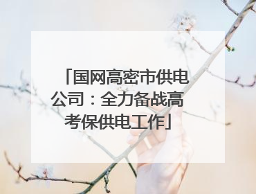 国网高密市供电公司：全力备战高考保供电工作