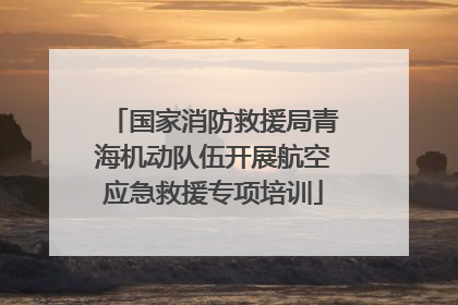 国家消防救援局青海机动队伍开展航空应急救援专项培训