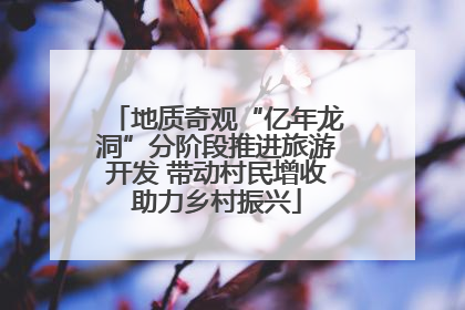 地质奇观“亿年龙洞”分阶段推进旅游开发 带动村民增收助力乡村振兴