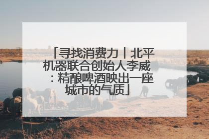 寻找消费力丨北平机器联合创始人李威：精酿啤酒映出一座城市的气质