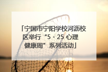 宁国市宁阳学校河沥校区举行“5・25 心理健康周”系列活动