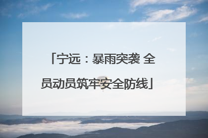 宁远：暴雨突袭 全员动员筑牢安全防线