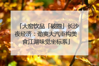 大窑饮品「破圈」长沙夜经济：劲爽大汽重构美食江湖味觉坐标系