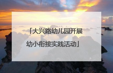 大兴路幼儿园开展幼小衔接实践活动
