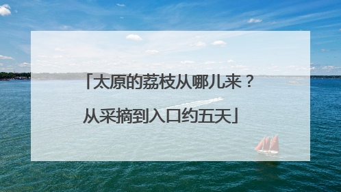 太原的荔枝从哪儿来？从采摘到入口约五天