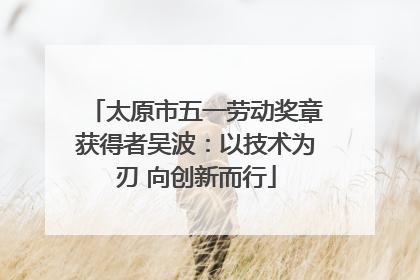 太原市五一劳动奖章获得者吴波：以技术为刃 向创新而行