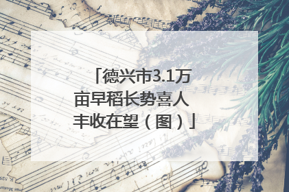 德兴市3.1万亩早稻长势喜人 丰收在望（图）