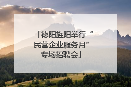 德阳旌阳举行“民营企业服务月”专场招聘会