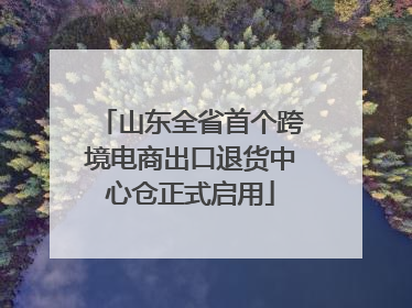 山东全省首个跨境电商出口退货中心仓正式启用