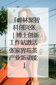 峰林聚智 科创兴张｜博士创新工作站激活张家界莓茶产业新动能