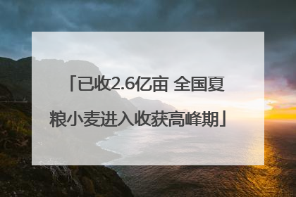 已收2.6亿亩 全国夏粮小麦进入收获高峰期