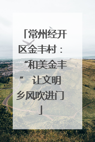 常州经开区金丰村：“和美金丰” 让文明乡风吹进门