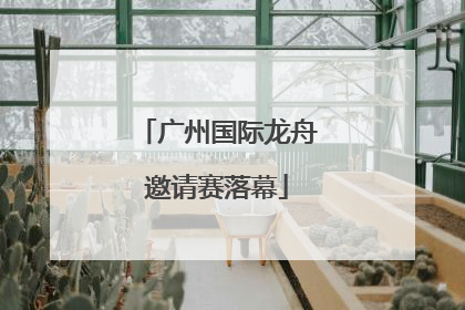 广州国际龙舟邀请赛落幕
