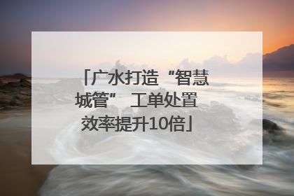 广水打造“智慧城管” 工单处置效率提升10倍