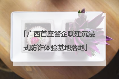 广西首座警企联建沉浸式防诈体验基地落地