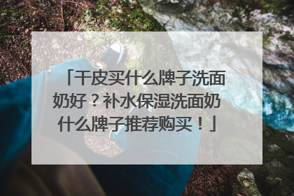 干皮买什么牌子洗面奶好？补水保湿洗面奶什么牌子推荐购买！