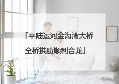 平陆运河金海湾大桥全桥拱肋顺利合龙