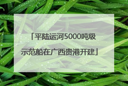 平陆运河5000吨级示范船在广西贵港开建