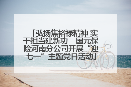 弘扬焦裕禄精神 实干担当建新功—国元保险河南分公司开展“迎七一”主题党日活动