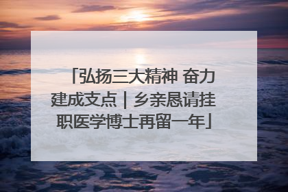 弘扬三大精神 奋力建成支点｜乡亲恳请挂职医学博士再留一年