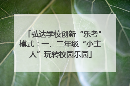 弘达学校创新“乐考”模式：一、二年级“小主人”玩转校园乐园