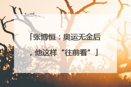 张博恒：奥运无金后，他这样“往前看”