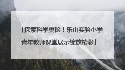 探索科学奥秘！乐山实验小学青年教师课堂展示绽放精彩