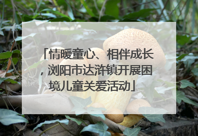 情暖童心、相伴成长，浏阳市达浒镇开展困境儿童关爱活动