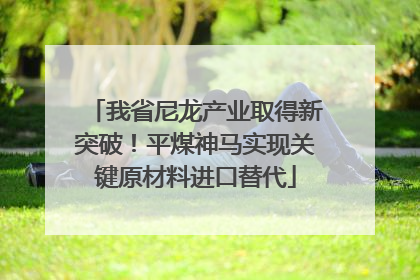 我省尼龙产业取得新突破！平煤神马实现关键原材料进口替代