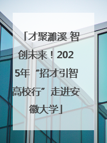 才聚濉溪 智创未来！2025年“招才引智高校行”走进安徽大学