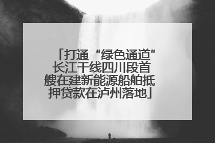 打通“绿色通道” 长江干线四川段首艘在建新能源船舶抵押贷款在泸州落地