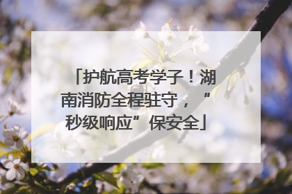护航高考学子！湖南消防全程驻守，“秒级响应”保安全