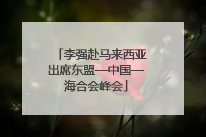 李强赴马来西亚出席东盟—中国—海合会峰会