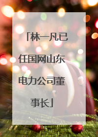 林一凡已任国网山东电力公司董事长