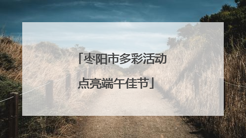 枣阳市多彩活动点亮端午佳节