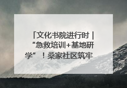 文化书院进行时｜“急救培训+基地研学”！桑家社区筑牢居民健康防线
