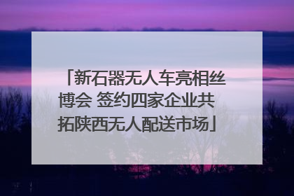新石器无人车亮相丝博会 签约四家企业共拓陕西无人配送市场
