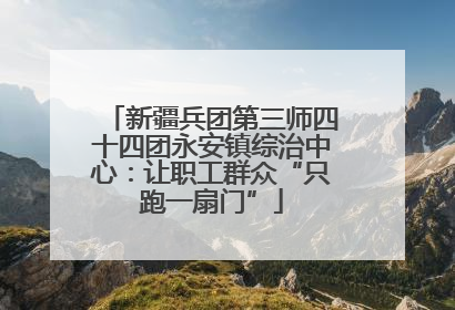 新疆兵团第三师四十四团永安镇综治中心：让职工群众“只跑一扇门”