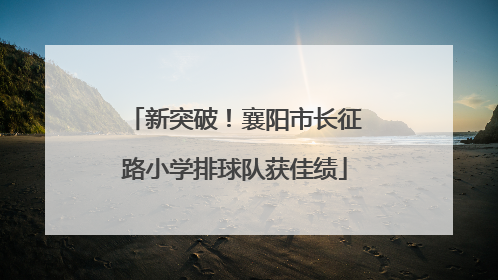 新突破！襄阳市长征路小学排球队获佳绩